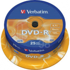 Диск Verbatim DVD-R 4.7GB 16x - 25 шпинд.